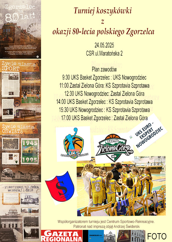 80-lecie miasta Zgorzelec -turniej Turniej koszykówki z okazji 80-lecia miasta Zgorzelec